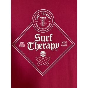 NWT Men's VSTR Surf Soul Therapy East Coast West Coast S. S. Med. Maroon T-shirt